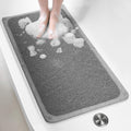 Mecko Non-Slip Shower Mat 16x40 - Quick-Drying, Cushioned Safety