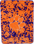 College Covers Everything Comfy Clemson Tigers Raschel Throw Blanket