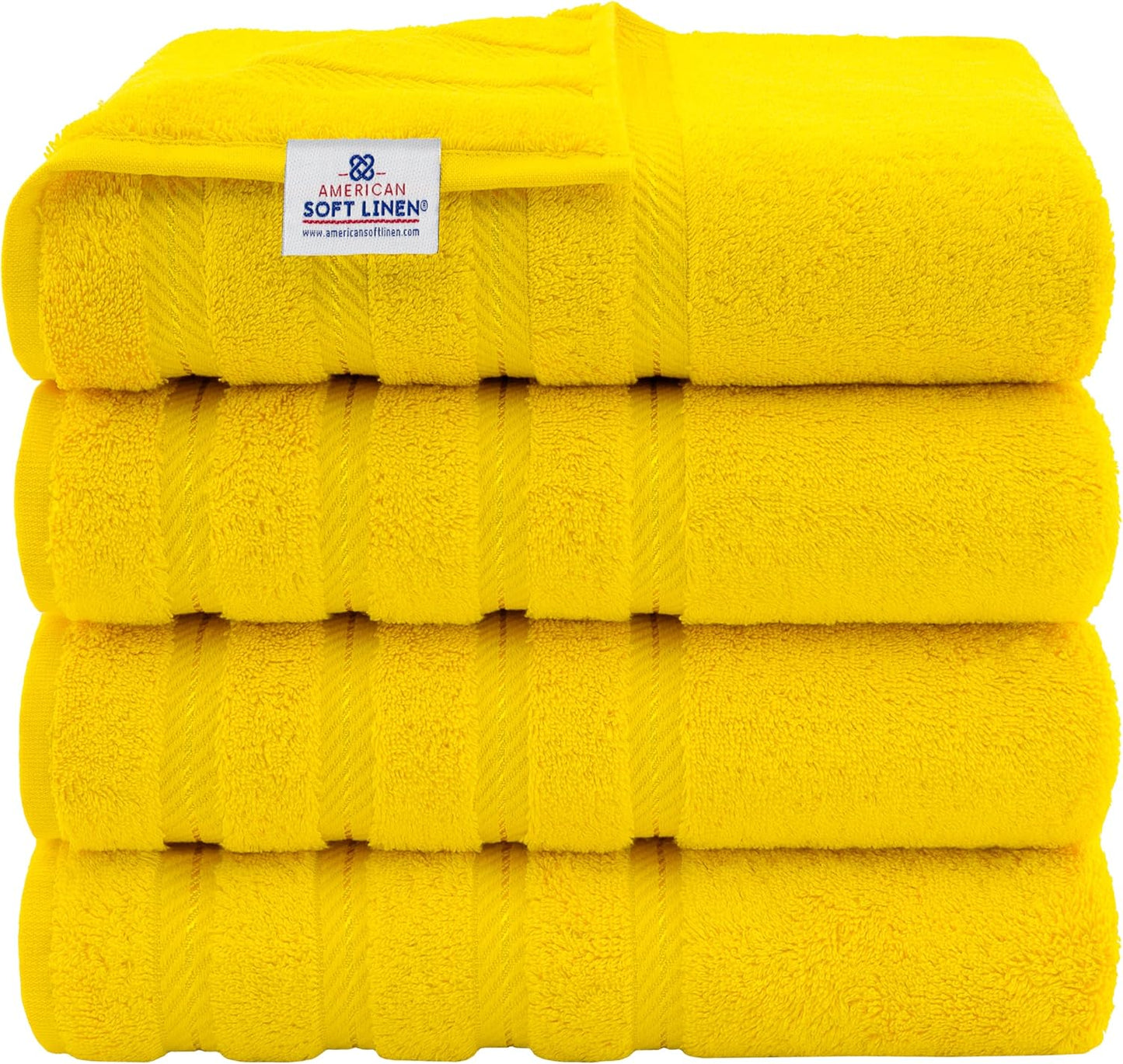 Luxury 4 Piece Bath Towel Set - 100% Cotton Turkish Towels