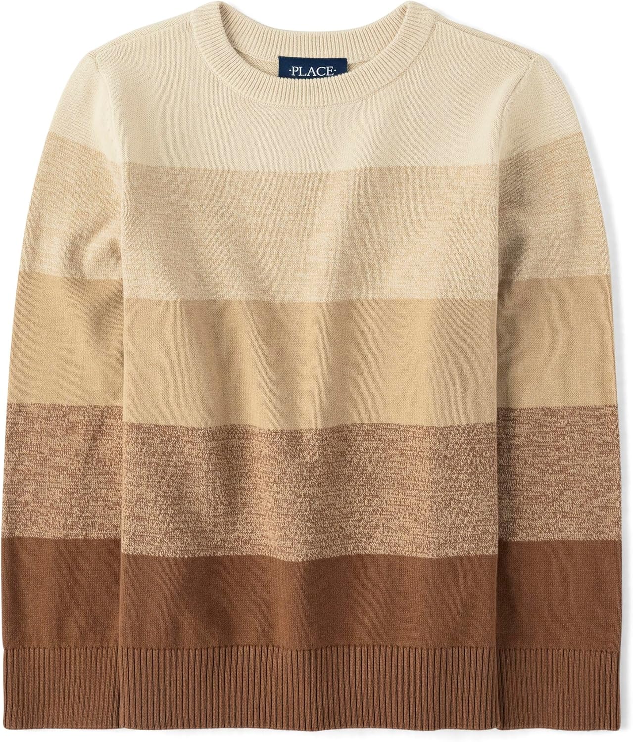 Boys' Long Sleeve Crew Neck Pullover Sweater for Cozy Style