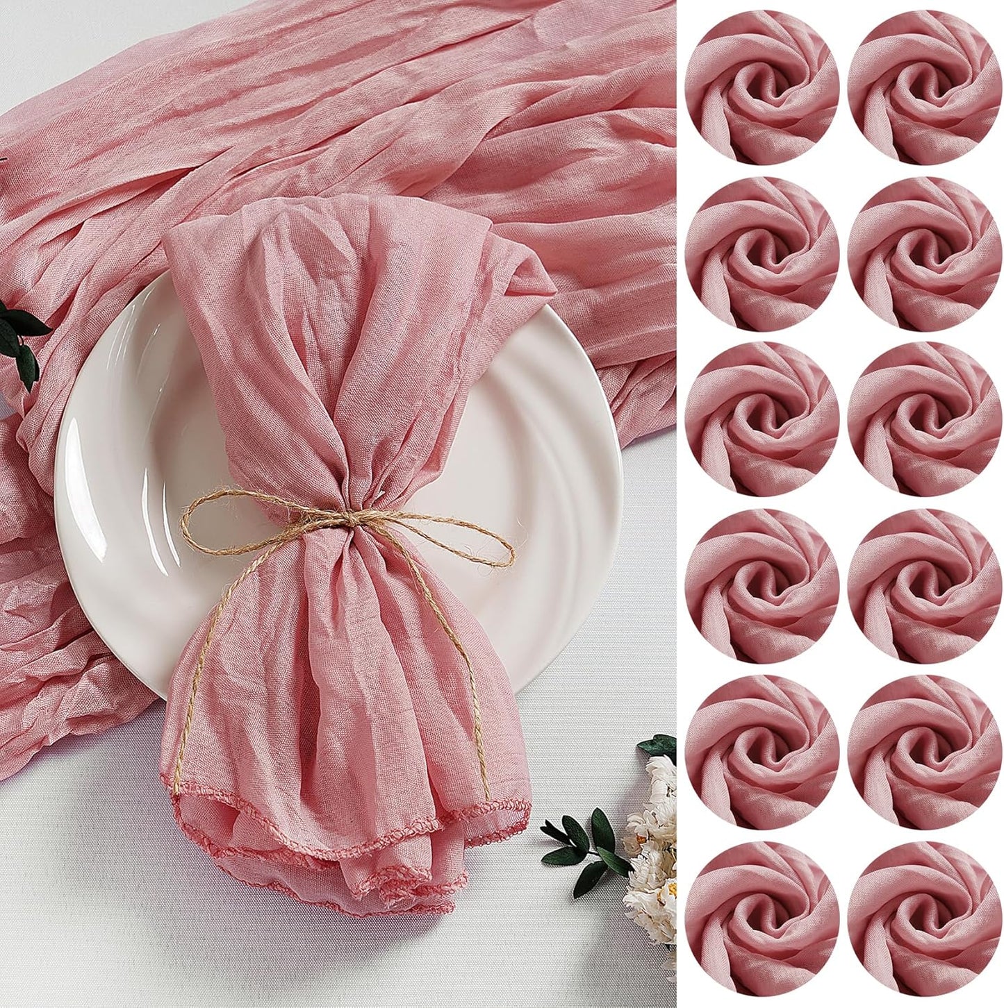 120 Pack Gauze Cheesecloth Napkins for Elegant Events