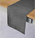 Small Linen Table Runner 14 x 60 in Charcoal Grey - Athena