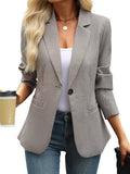 Women's Blazer Business Casual Lightweight Suit - Slim Fit Work Jacket