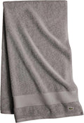 Lacoste Heritage Supima Cotton Bath Sheet, Meteorite - Ultra Soft