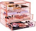 Sorbus Makeup Organizer 4 Drawer Clear Acrylic - Compact Vanity
