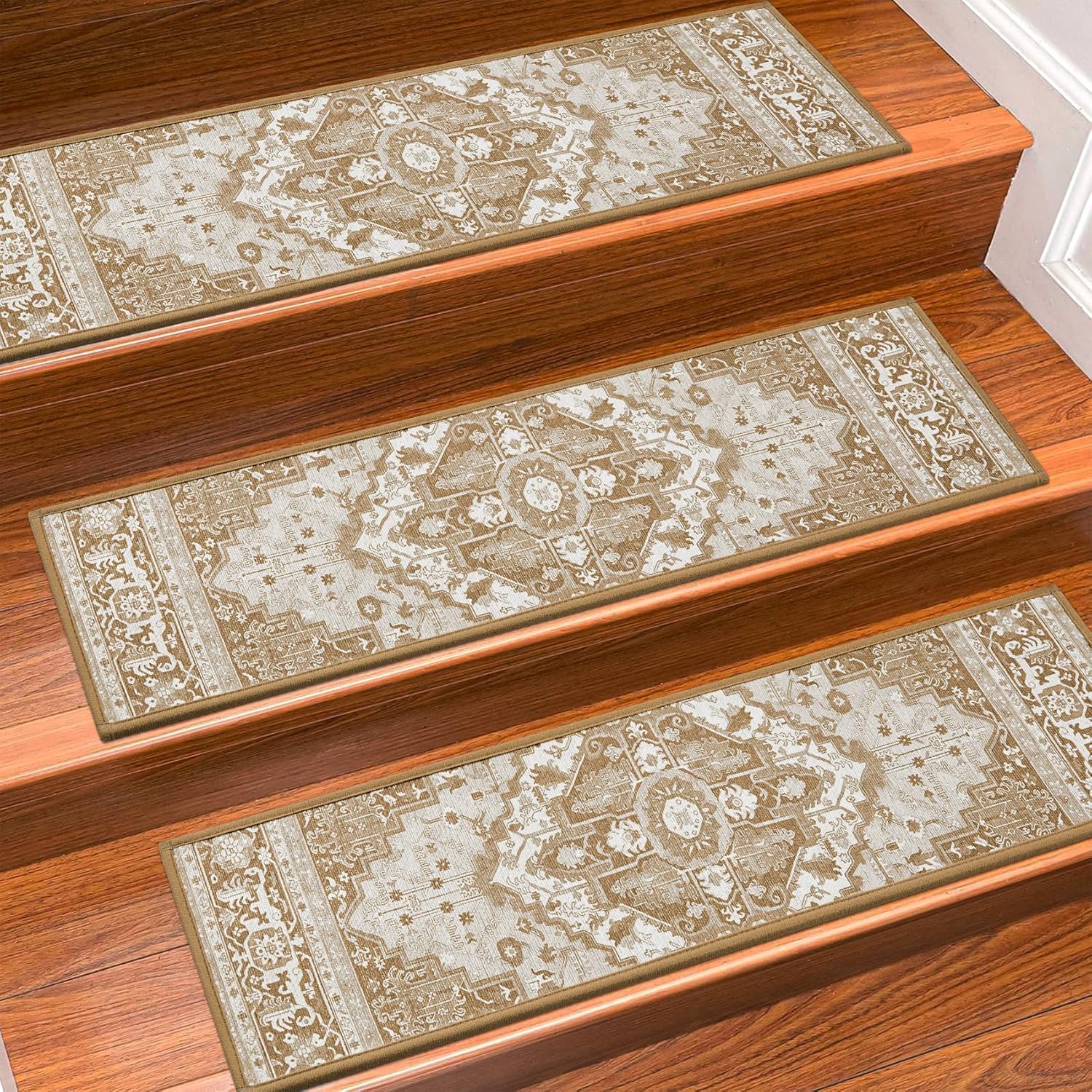 Non Slip Carpet Stair Treads for Wooden Steps, 15 Pack 8in x 30in