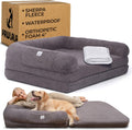 2 in 1 Human Dog Bed for Adult Foldable Waterproof Orthopedic Foam
