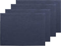 Navy Blue Placemats Set of 4 - 100% Pure Linen for Holidays