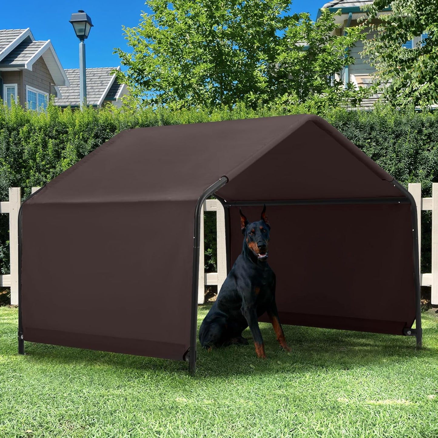 Dog Shade Shelter Outdoor Tent for Large Medium Dogs, Brown
