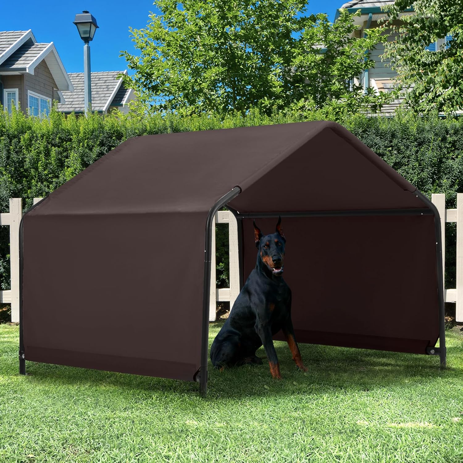 Dog Shade Shelter Outdoor Tent for Large Medium Dogs, Brown