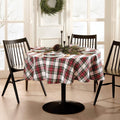 Christmas Classic Holiday Plaid Cotton Tablecloth - 70ft Round