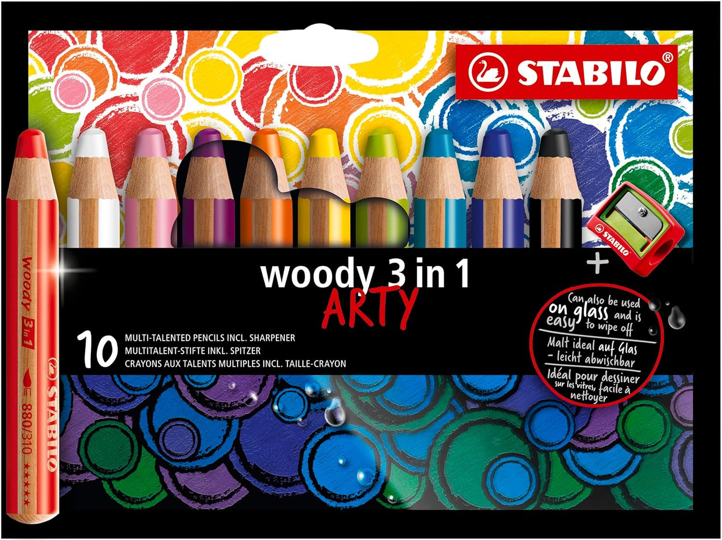 STABILO Multi-Talented Pencil woody 3 in 1 ARTY for Artists