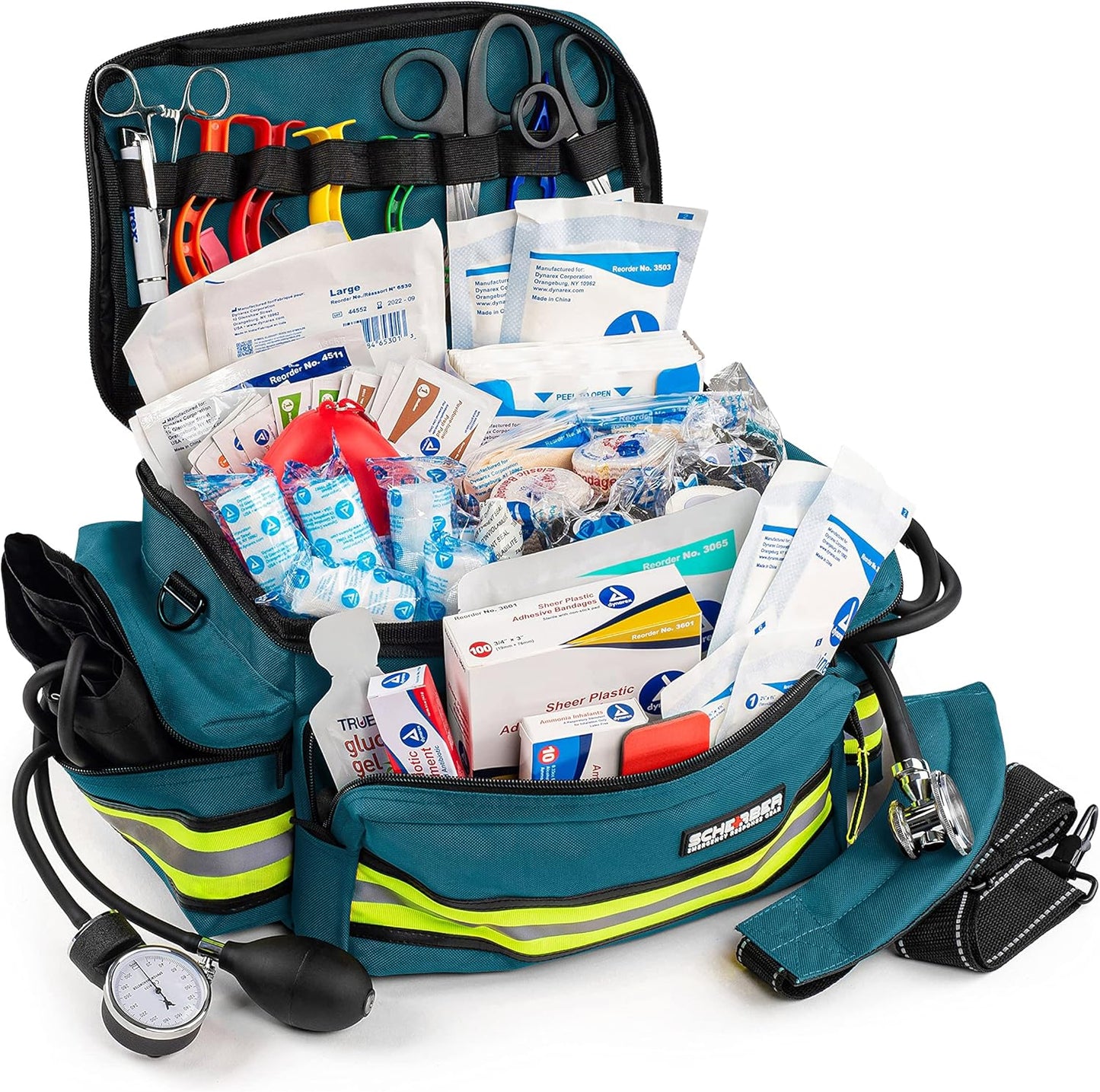 Scherber First Responder Fully-Stocked EMT Trauma Kit Essentials
