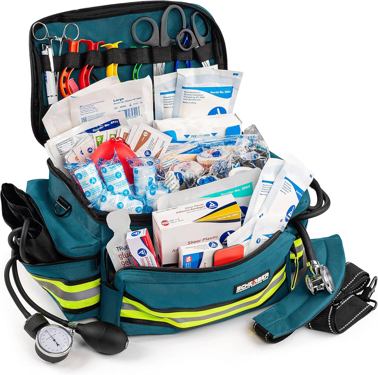 Scherber First Responder Fully-Stocked EMT Trauma Kit Essentials