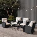 LayinSun 6 Piece Outdoor Patio Sectional Swivel Rocker Set