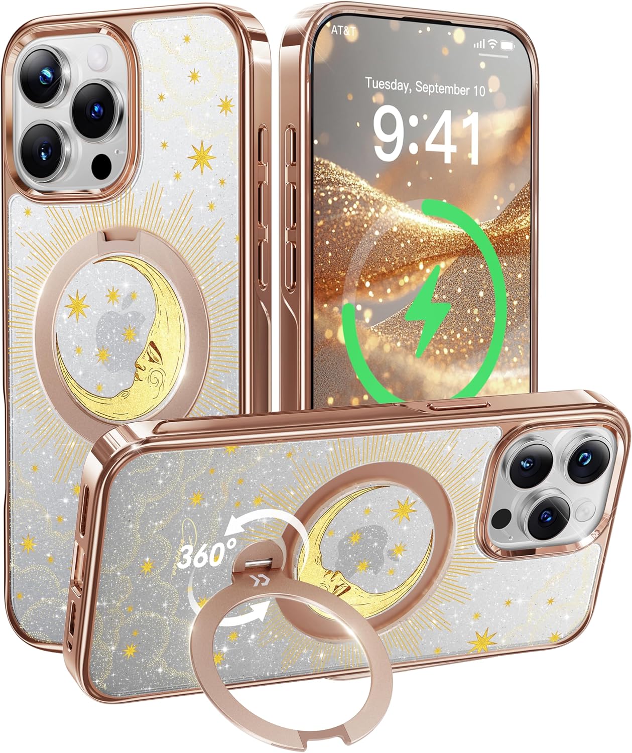 CASEKOO Cocorrina Moon Tarot Glitter iPhone 16 Pro Max Case