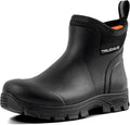 Men's Rain Boots Ankle Rubber Work Boots - Waterproof Comfort