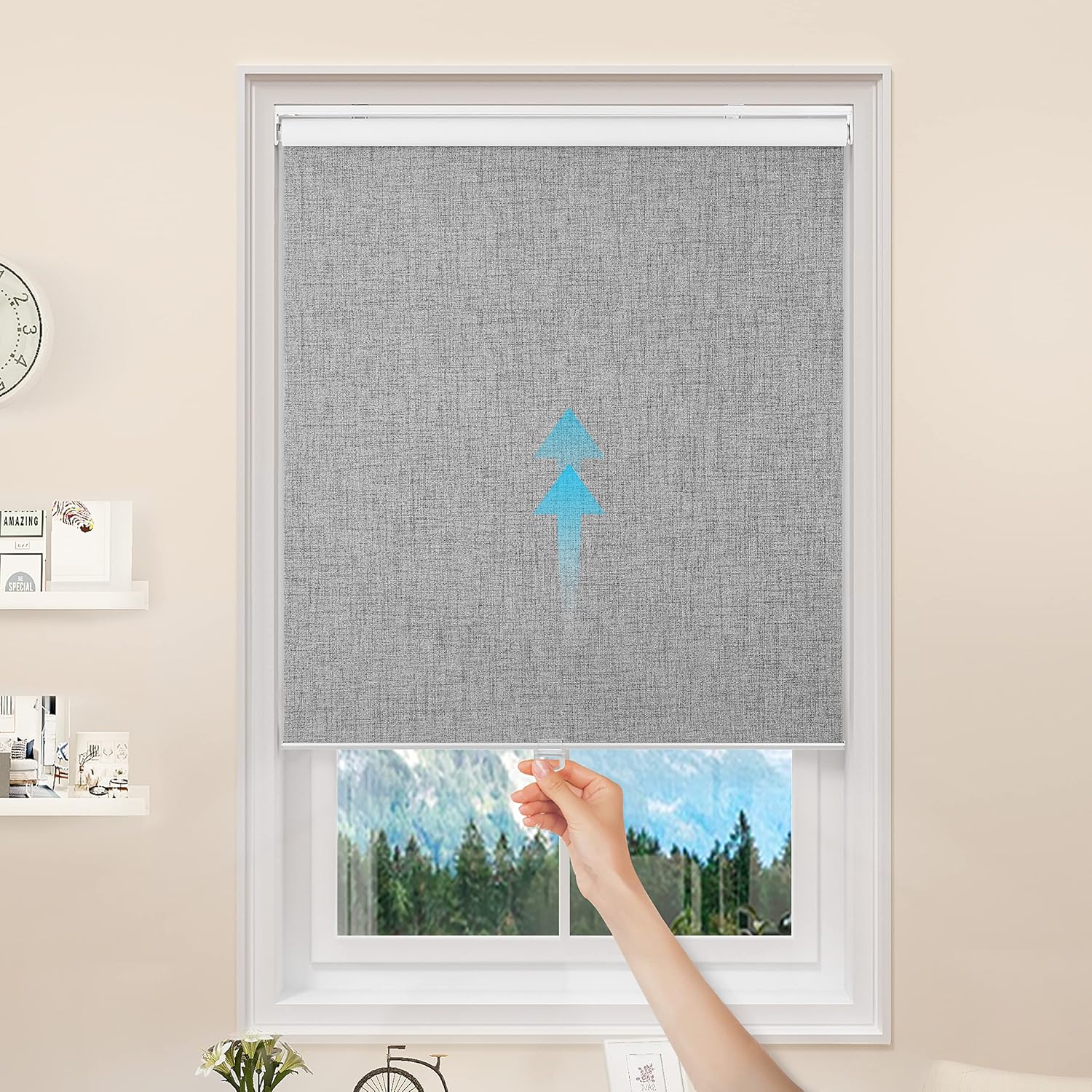 GENIMO 100% Blackout Roller Window Shades for Home and Office