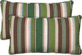 Honeycomb Outdoor Lumbar Pillow 2-Pack, 22 x 12 - Weatherproof Stripe
