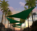 15ft x 15ft x 15ft Green Triangle Sun Shade Sail - Custom Fit