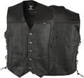 Touch&Torn Motorcycle Vest for Men Leather Vest With Multi Pockets