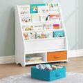 UTEX Kids Bookshelf with Storage Bins for Toddler Rooms