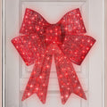 36in Pre-Lit XL Christmas Bow Decoration - Large Outdoor LED Bow
