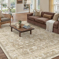 HUGEAR 5x7 Machine Washable Floral Area Rug for Home Decor