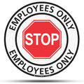 TRADESAFE Stop Employees Only Anti-Slip Floor Sticker for Safety