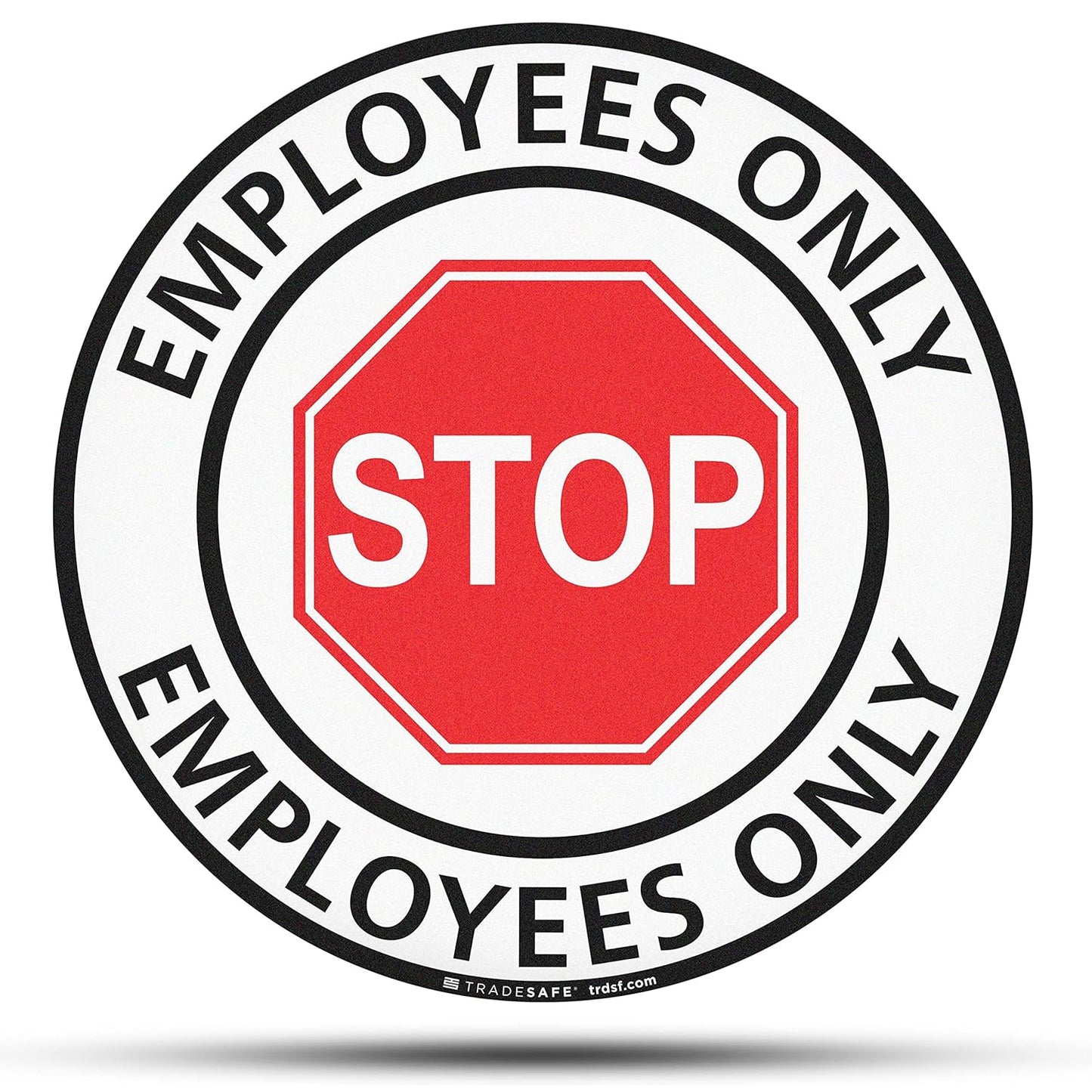 TRADESAFE Stop Employees Only Anti-Slip Floor Sticker for Safety