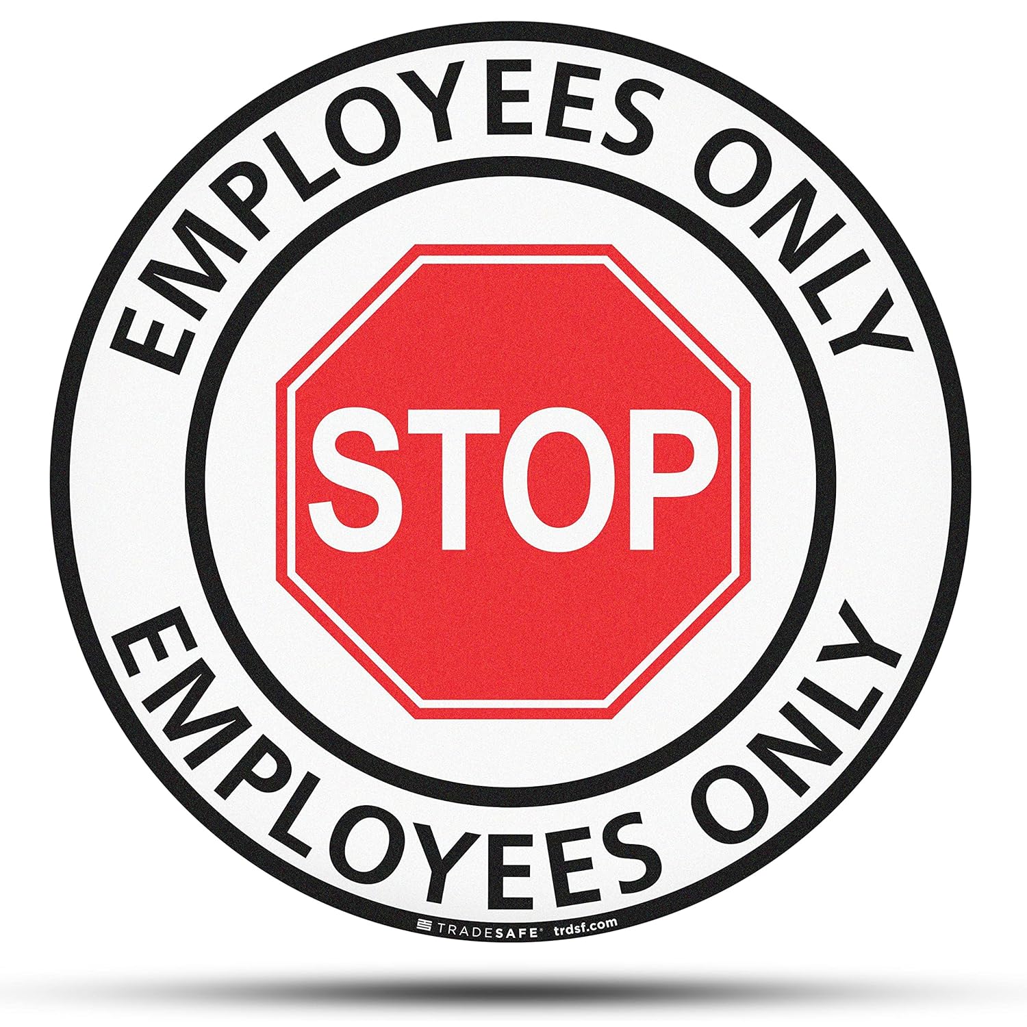 TRADESAFE Stop Employees Only Anti-Slip Floor Sticker for Safety