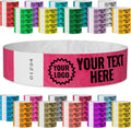 WristCo Cranberry Custom Imprint Tyvek Wristbands - 10,000 Count