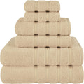 Beige Turkish Luxury 6 Piece Towel Set - 600 GSM Cotton