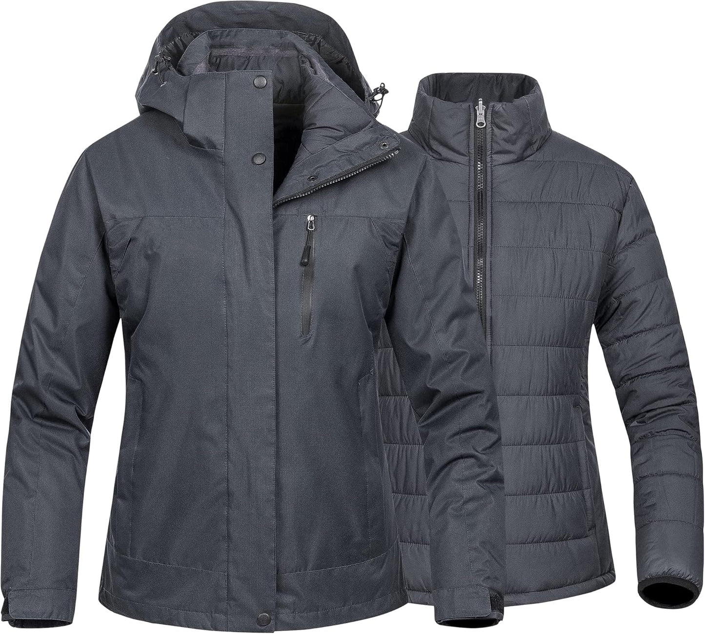 3-in-1 Waterproof Ski Jacket by CREATMO US