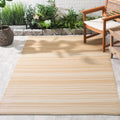 Outdoor Rug 5 x 8 ft - Waterproof, Reversible Patio Rug - Striped