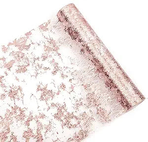 WELTRXE Rose Gold Table Runner Roll for Elegant Events