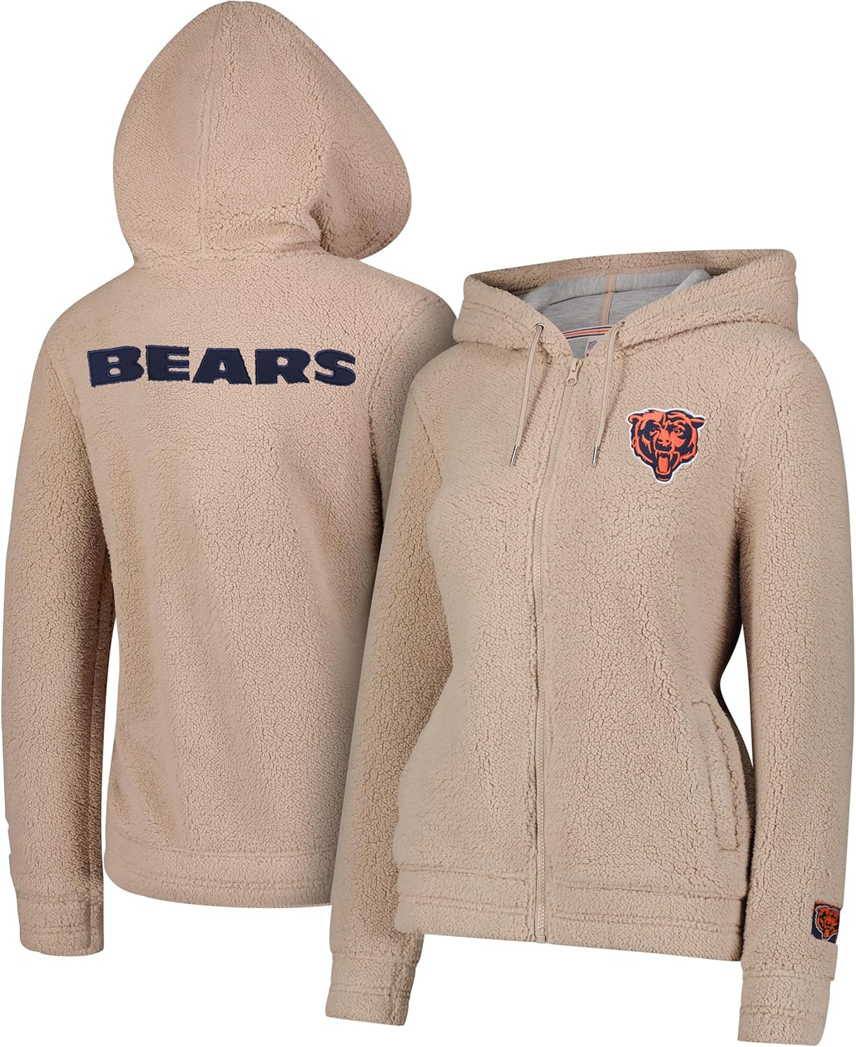 Ultra Game Women's NFL Super Soft Sherpa Full Zip Hoodie
