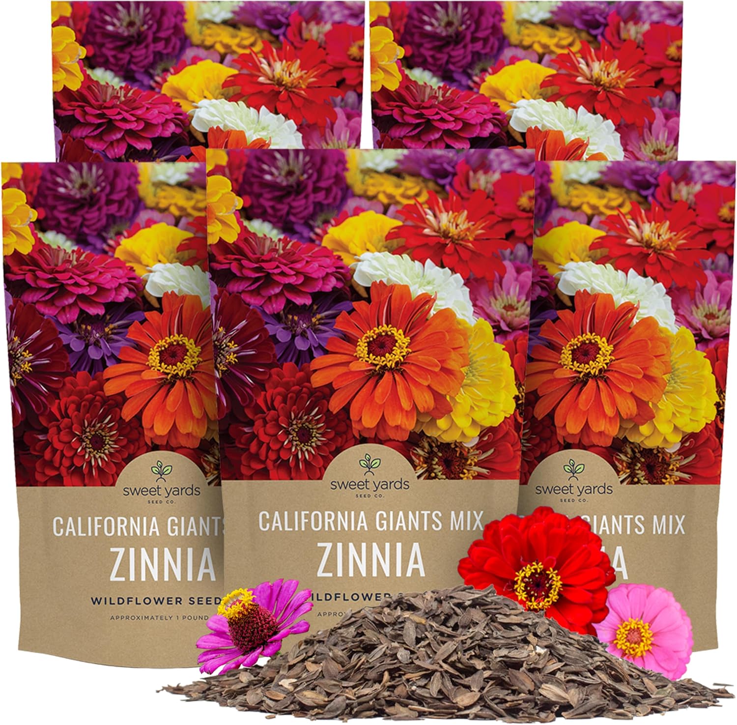 Bulk Zinnia Seeds California Giants Mix for Vibrant Gardens
