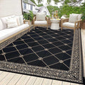 Outdoor Rug for Patio 6ftx9ft Reversible Plastic Straw Mat