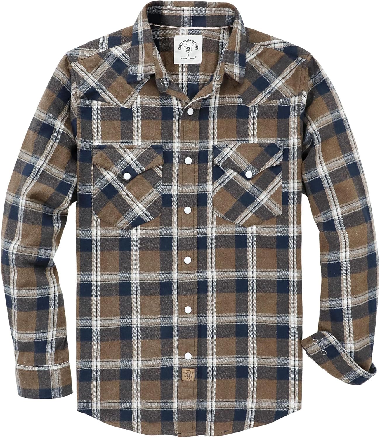 Dubinik Flannel Shirt for Men - Vintage Pearl Snap Western Style