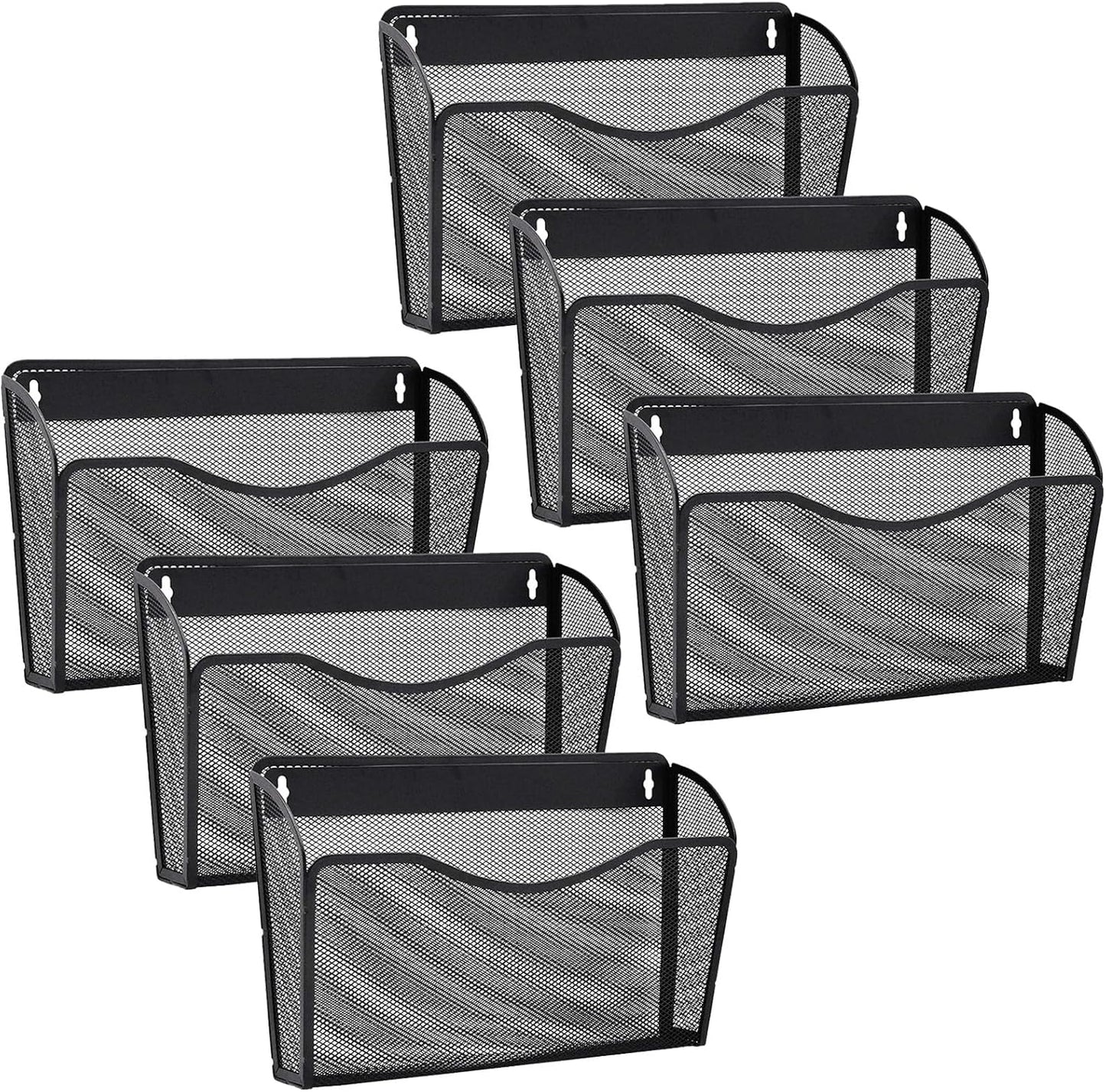 6 Pack Wall File Organizer for Office and Home Organization
