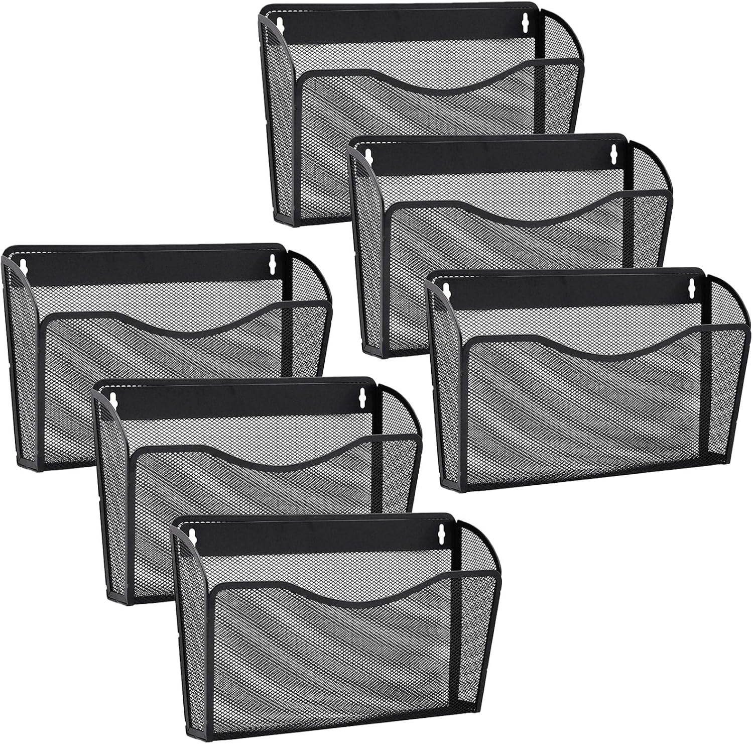 6 Pack Wall File Organizer for Office and Home Organization