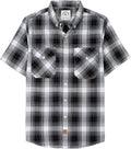Dubinik Mens Short Sleeve Button Down Shirt - Soft (Style DG48)
