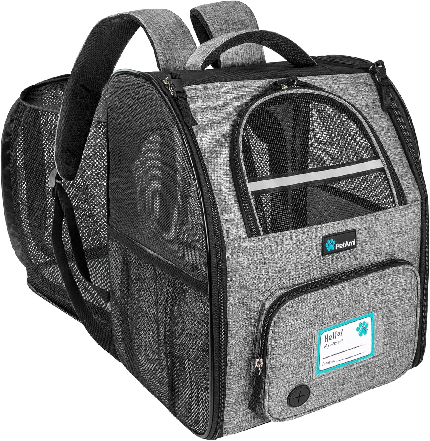 PetAmi Expandable Pet Backpack Carrier for Travel and Hiking