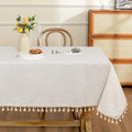 MYSKY HOME Table Cloth 60x120 Rectangle - Heavy Duty Waterproof Linen