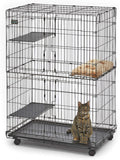 MidWest Folding Metal Indoor Cat Playpen - Spacious 3-Platform