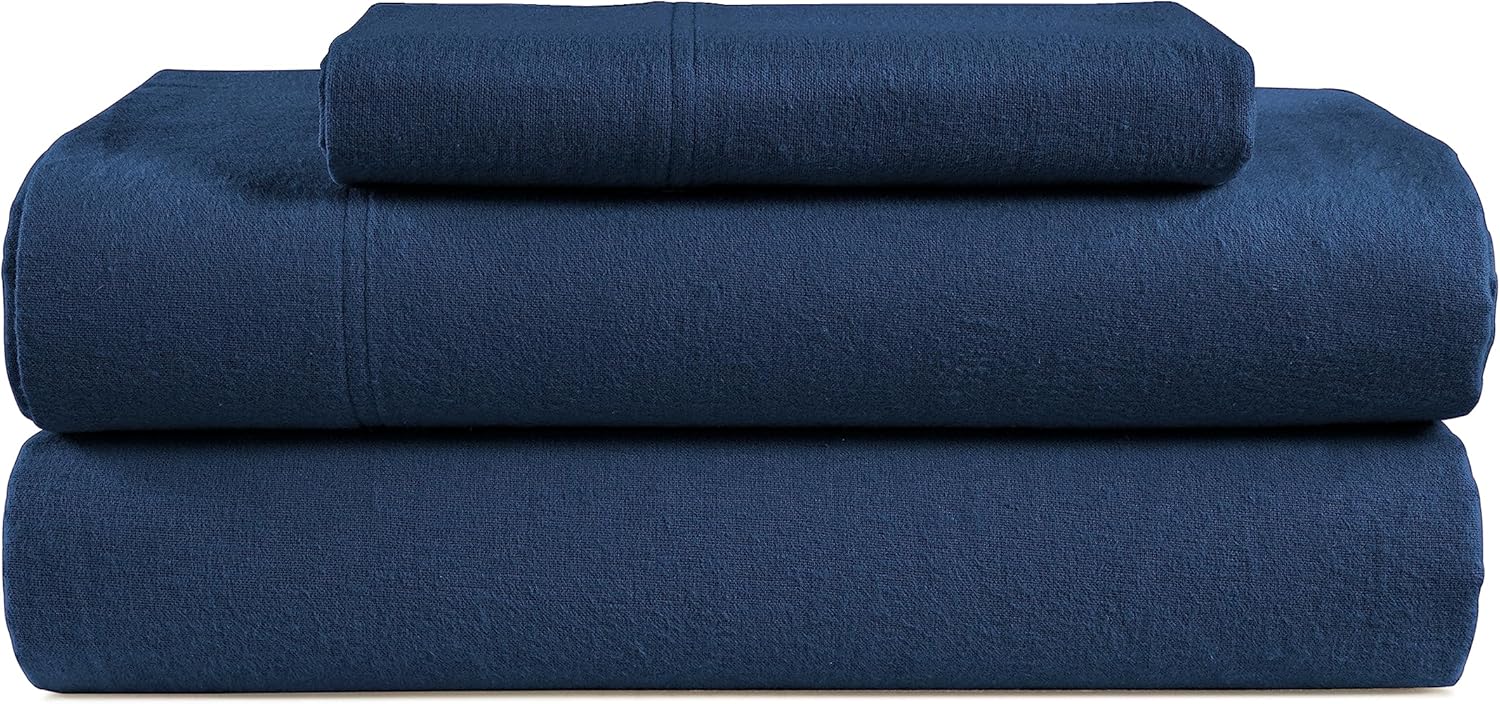 100% Cotton Flannel Sheets Twin Size Set for Cozy Winter Nights