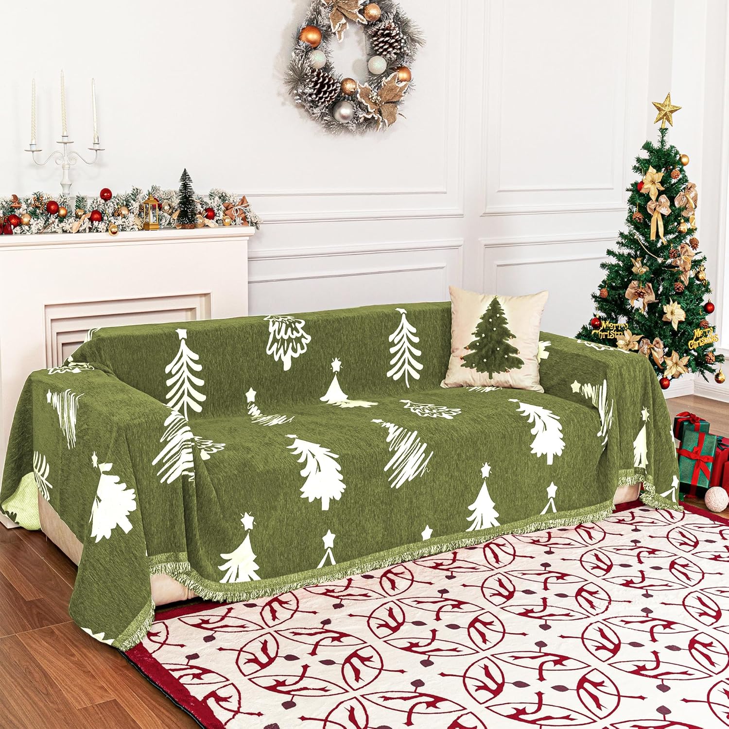 MYSKY HOME 71X134 inches Sofa Cover for Sectional Couches