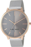 Nine West Mesh Bracelet Watch 40mm - Two-Tone Taupe Style
