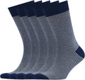 VRD Mens Dress Socks 5-Pack Assorted Patterns - Comfortable